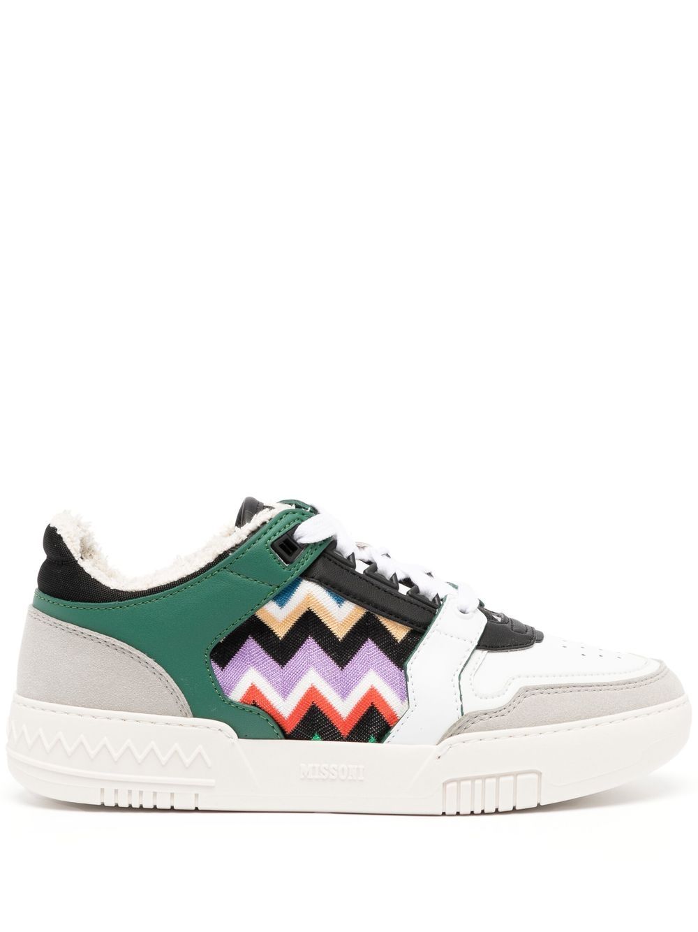 Missoni zigzag panelled low-top sneakers - White von Missoni