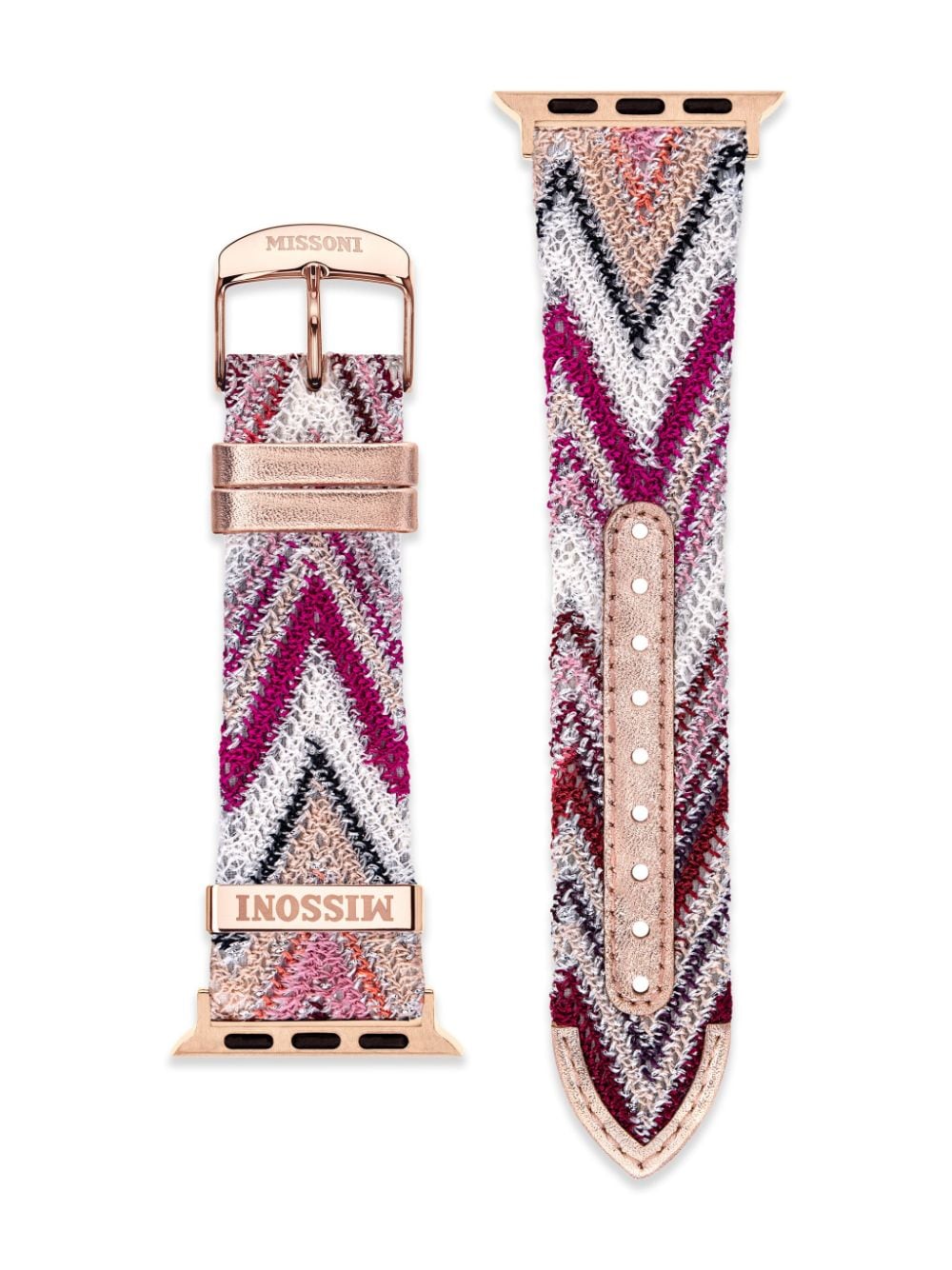 Missoni zigzag-pattern Apple watch strap - Purple von Missoni