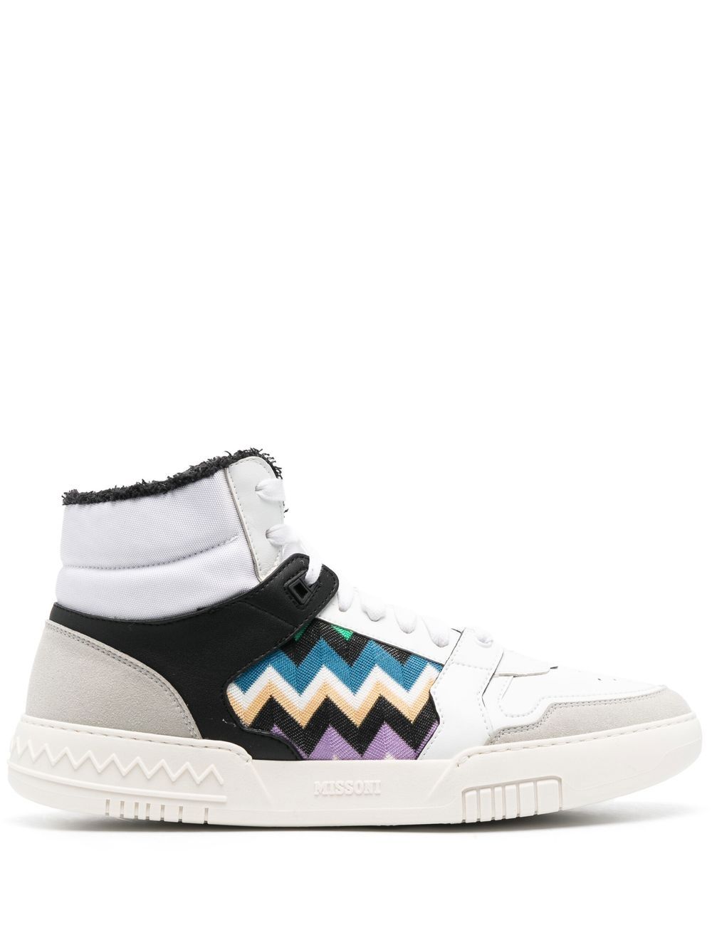 Missoni zigzag-pattern high-top sneakers - White von Missoni