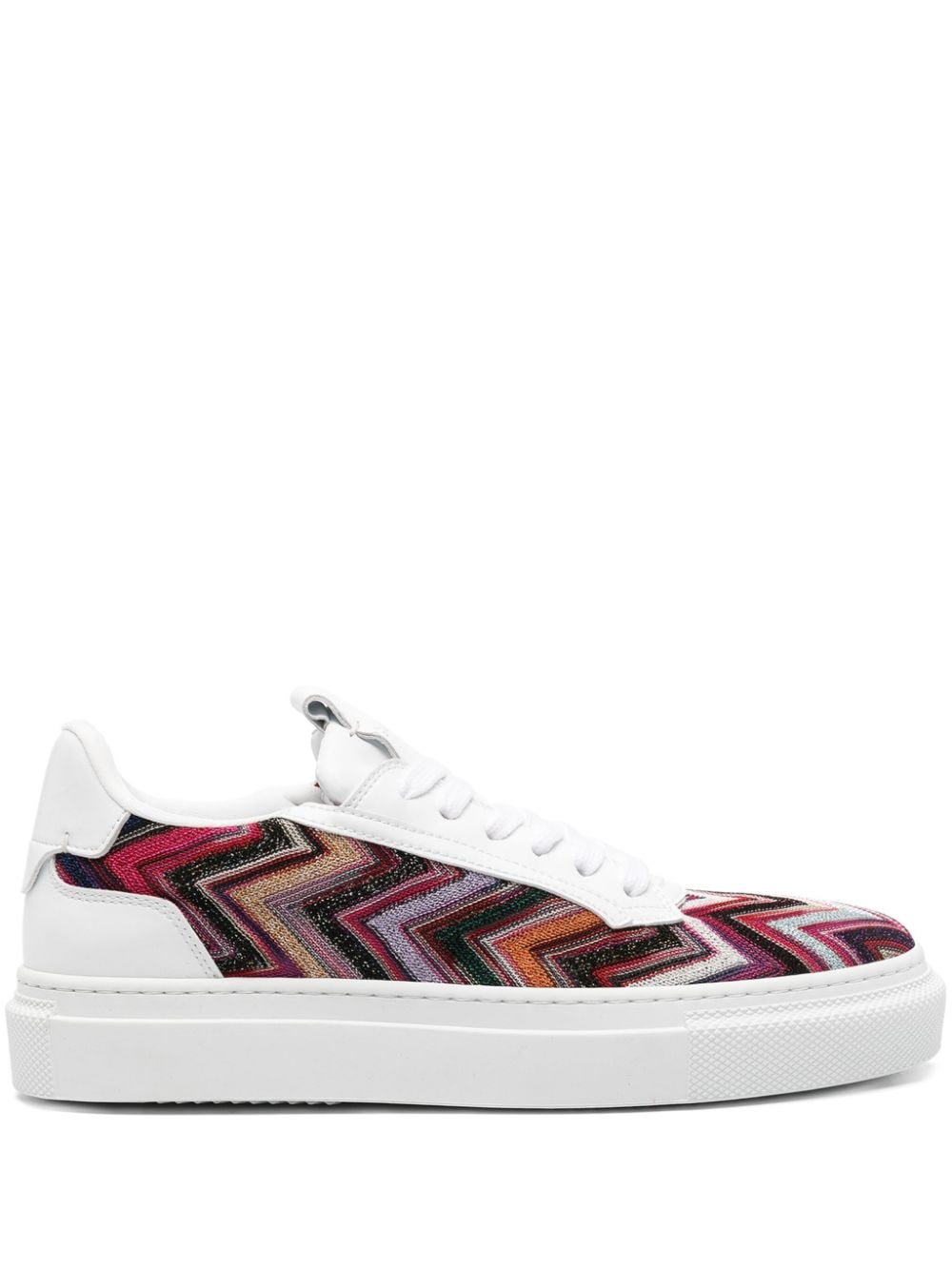 Missoni zigzag-pattern lurex-detail sneakers - White von Missoni