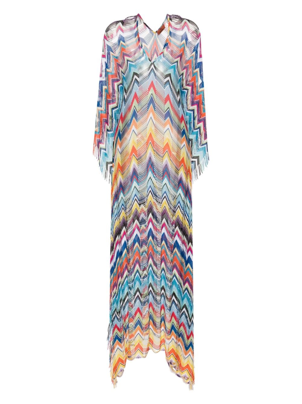 Missoni zigzag-pattern maxi beach dress - Blue von Missoni