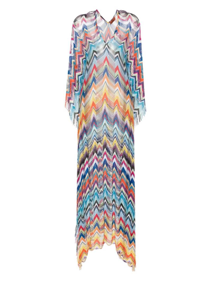 Missoni zigzag-pattern maxi beach dress - Blue von Missoni