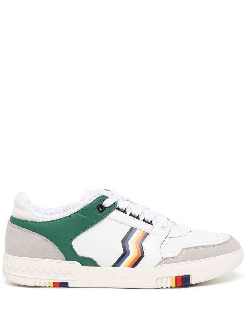 Missoni zigzag-print leather sneakers - Multicolour von Missoni