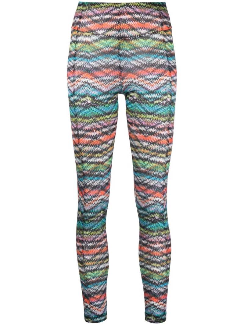 Missoni zigzag-print performance leggings - Black von Missoni