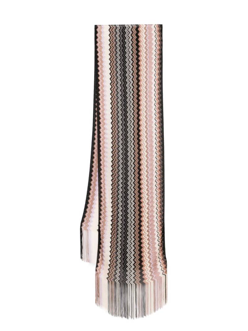 Missoni zigzag scarf - Neutrals von Missoni