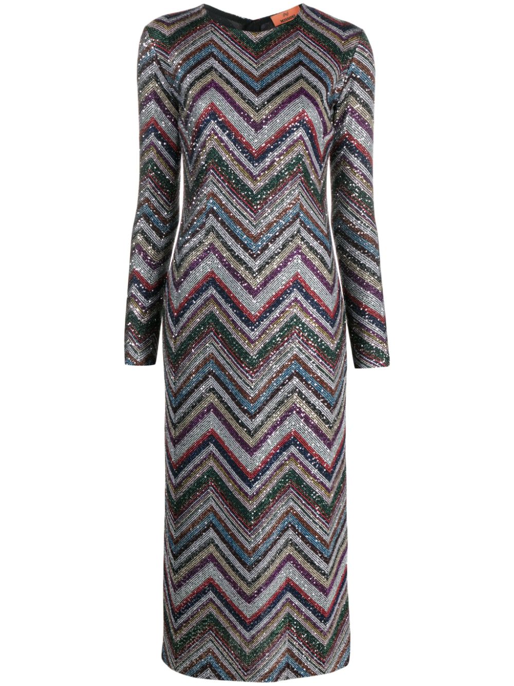 Missoni zigzag sequin-embellished midi dress - Black von Missoni