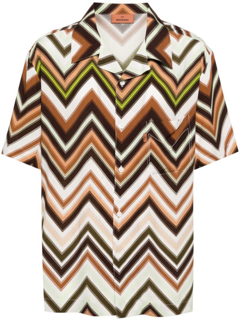 Missoni zigzag short-sleeved shirt - Green von Missoni