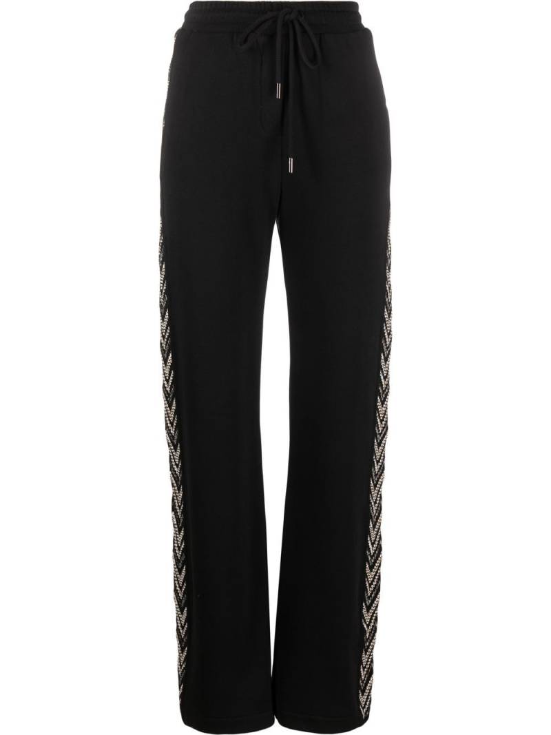 Missoni zigzag-stripe cotton trousers - Black von Missoni