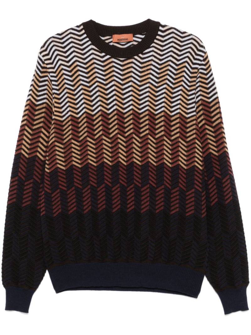 Missoni zigzag virgin wool sweater - Brown von Missoni