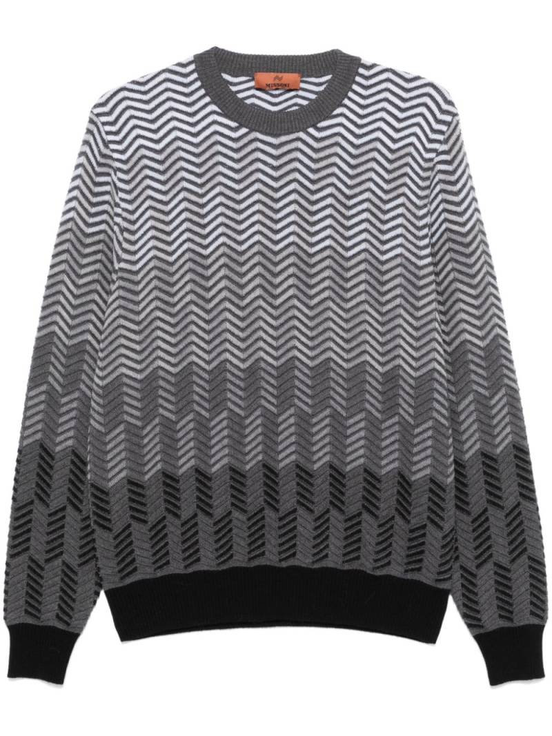 Missoni zigzag virgin wool sweater - Grey von Missoni