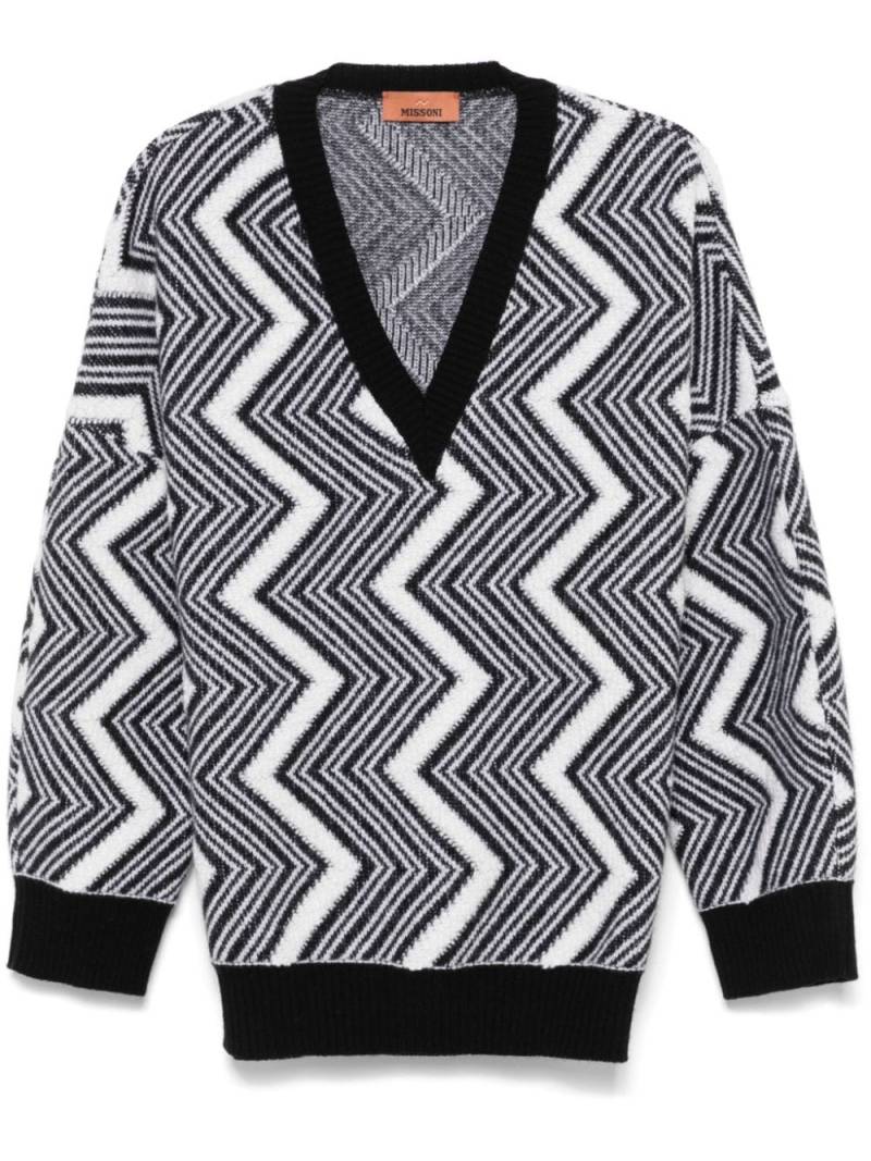 Missoni zigzag wool sweater - Black von Missoni