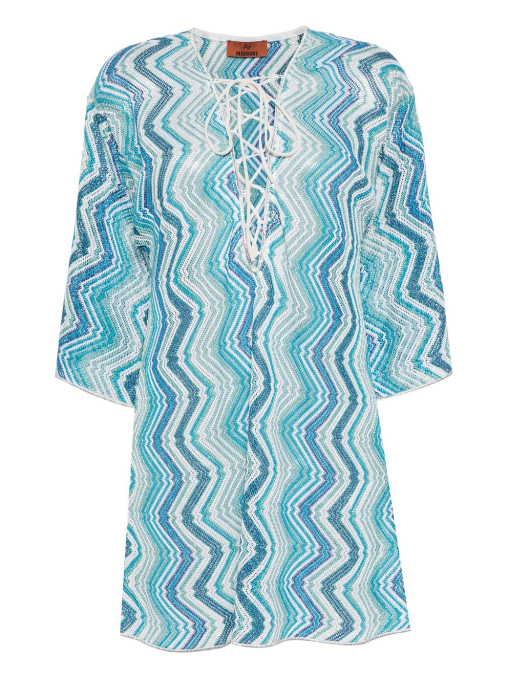 Missoni zigzag-woven beach dress - Blue von Missoni