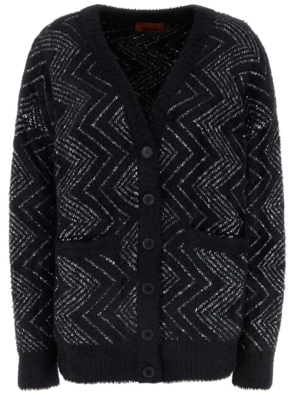 Missoni zigzag-woven buttoned cardigan - Black von Missoni