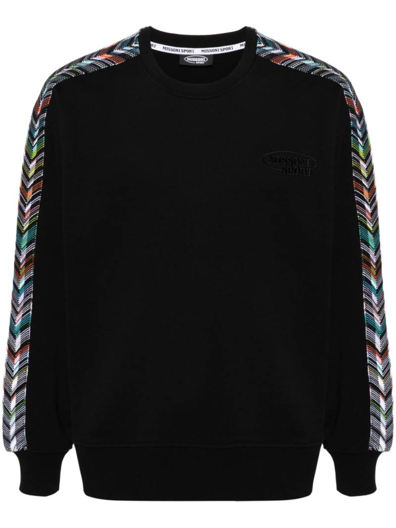 Missoni zigzag-woven detail sweatshirt - Black von Missoni