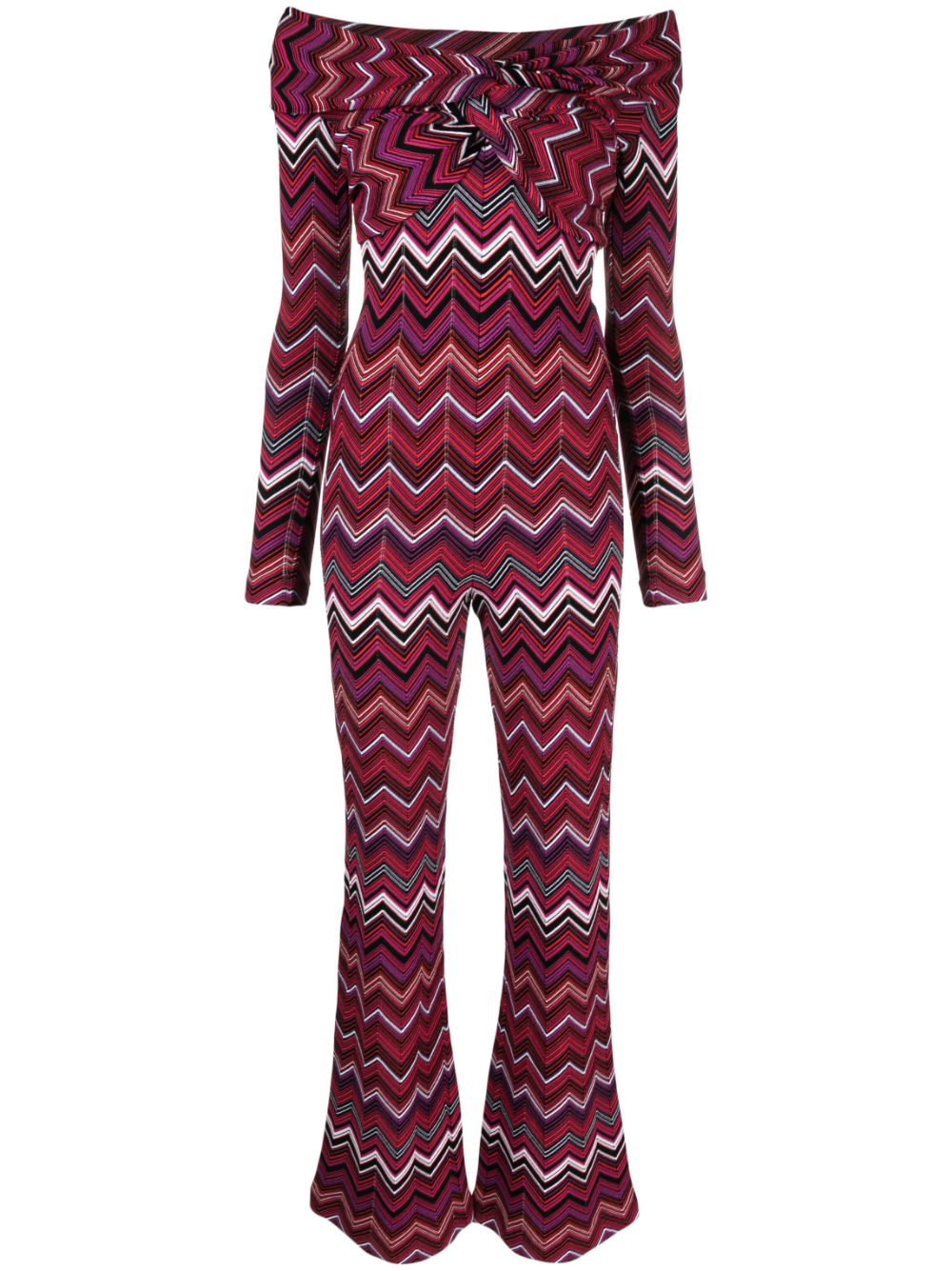 Missoni zigzag woven knitted jumpsuit - Purple von Missoni