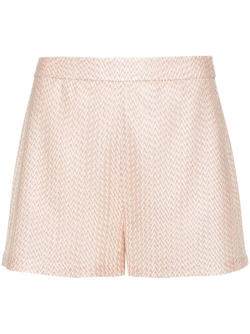 Missoni zigzag-woven lurex-detailing shorts - Neutrals von Missoni