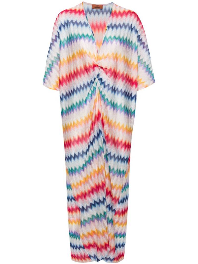 Missoni zigzag-woven maxi kaftan dress - White von Missoni