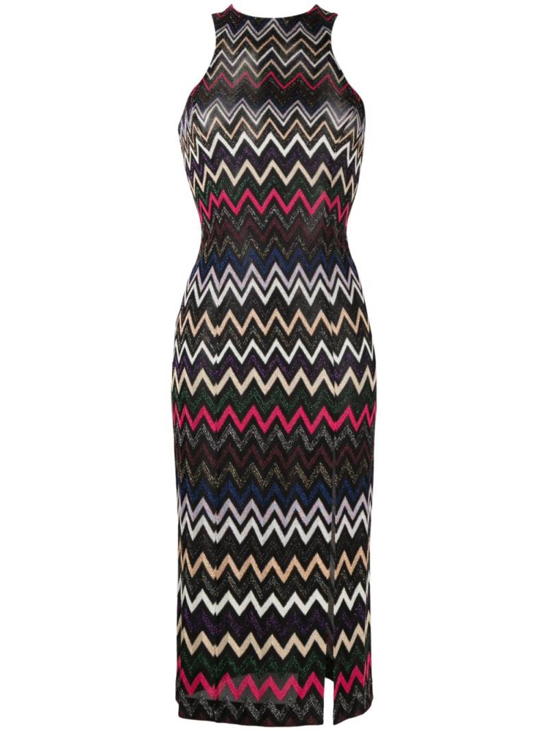 Missoni zigzag-woven midi dress - Black von Missoni