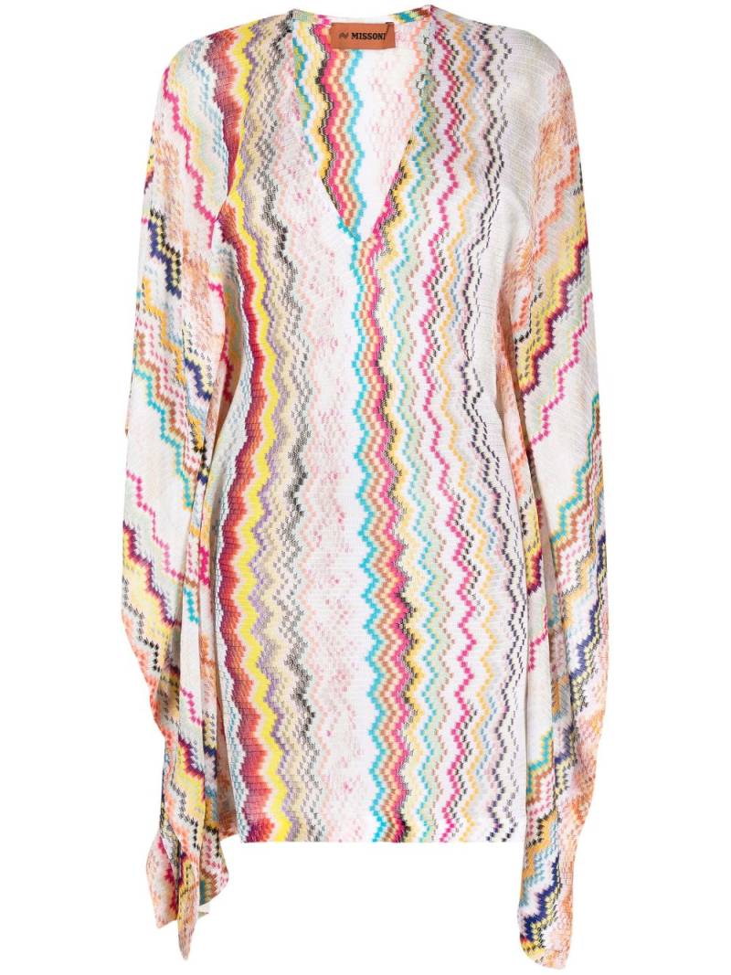 Missoni zigzag-woven minidress - White von Missoni