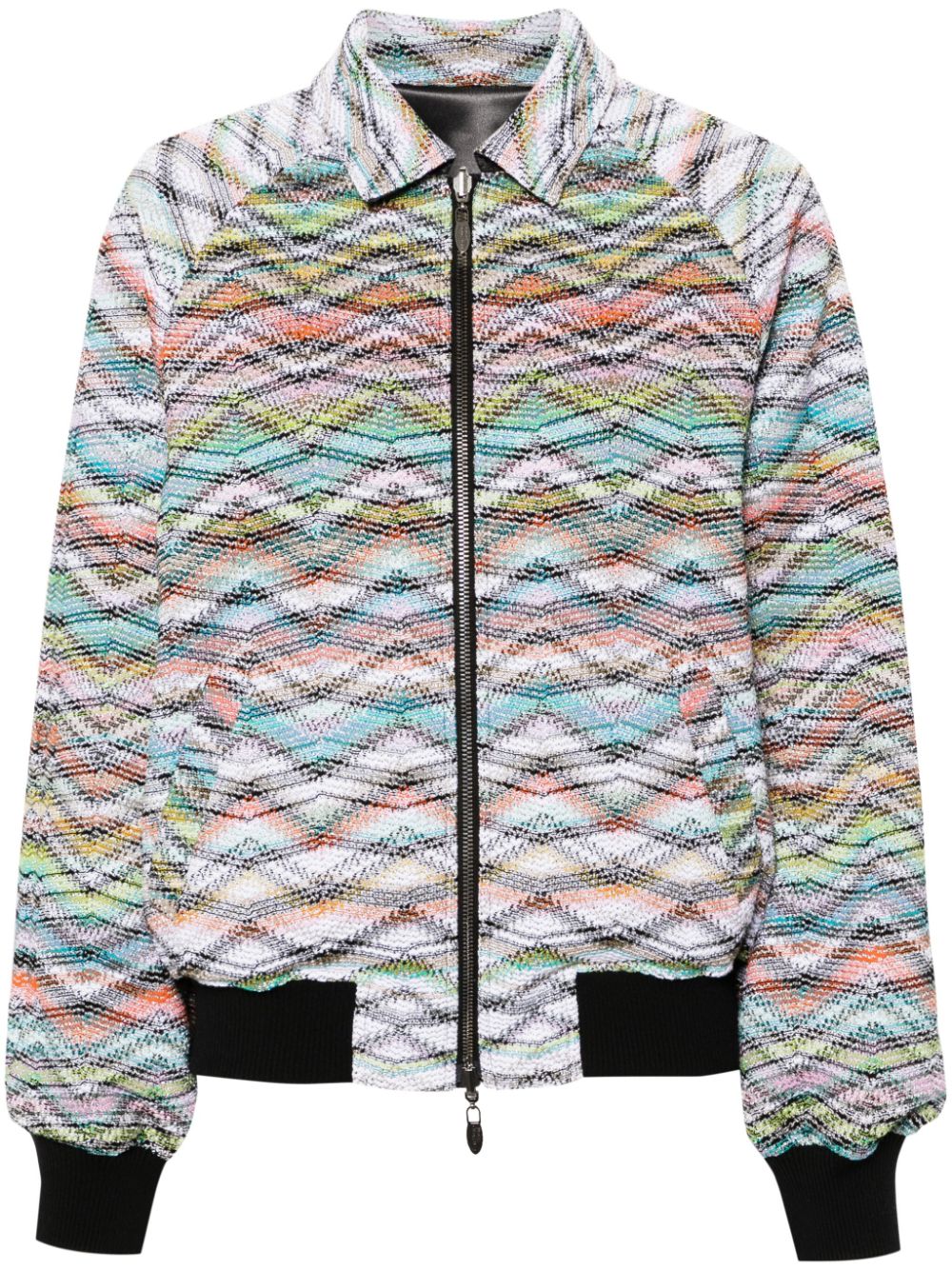 Missoni zigzag-woven reversible bomber jacket - Black von Missoni