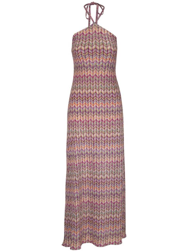 Missoni zigzag-woven sequined maxi dress - Neutrals von Missoni