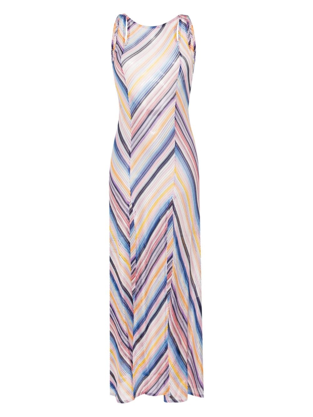 Missoni zigzag-woven sleeveless beach dress - Purple von Missoni