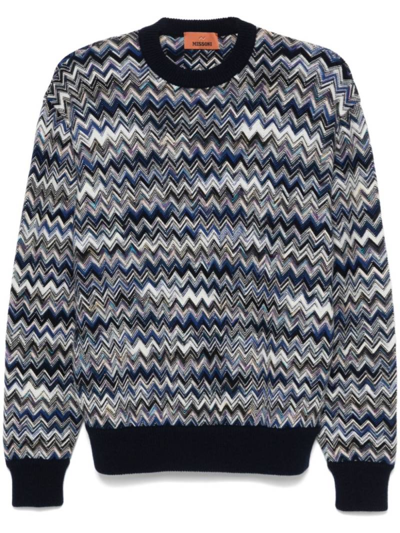 Missoni zigzag-woven sweater - Blue von Missoni