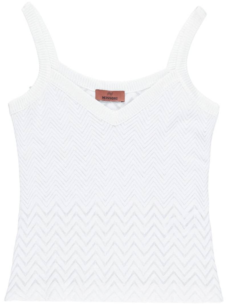 Missoni zigzag-woven tank top - White von Missoni