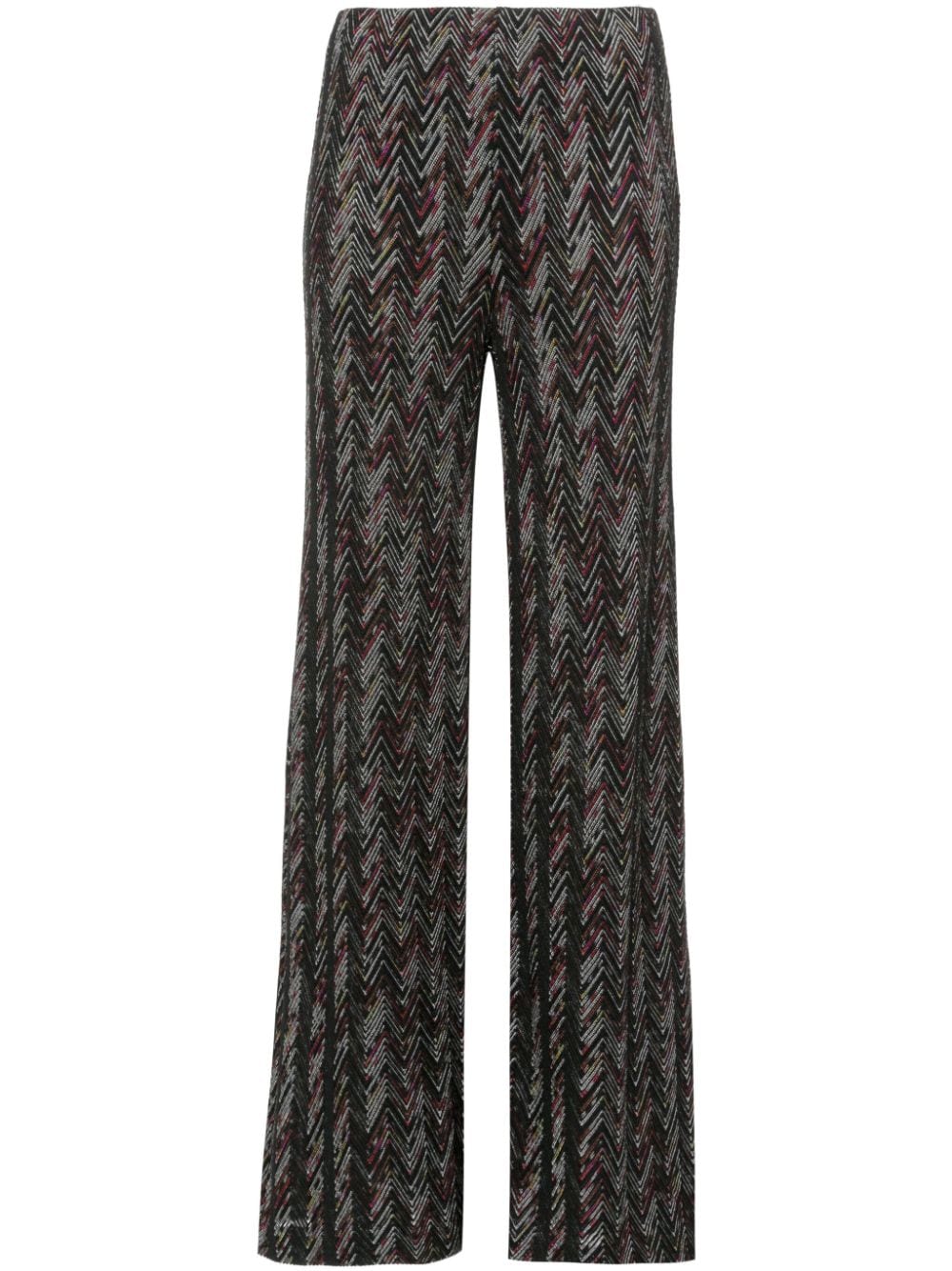 Missoni zigzag-woven wool-blend trousers - Black von Missoni