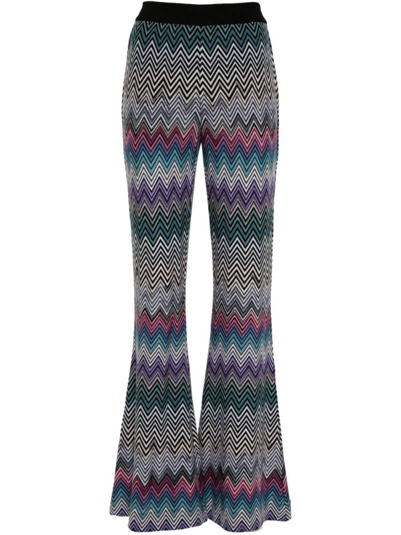 Missoni zigzag woven wool flared trousers - Pink von Missoni