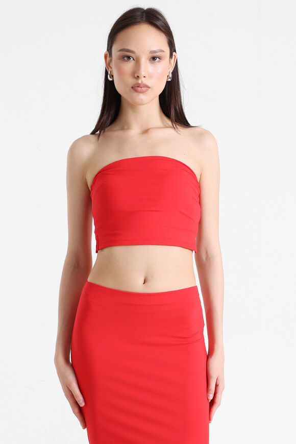 Missue Bandeau Crop Top | Rot | Damen  | XS von Missue