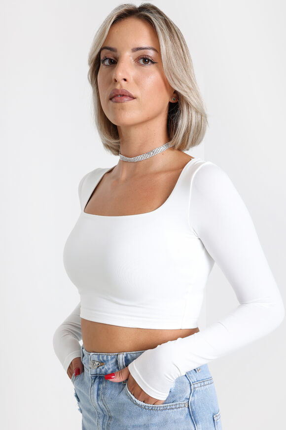 Missue Crop Langarmshirt | Offwhite | Damen  | XXS von Missue