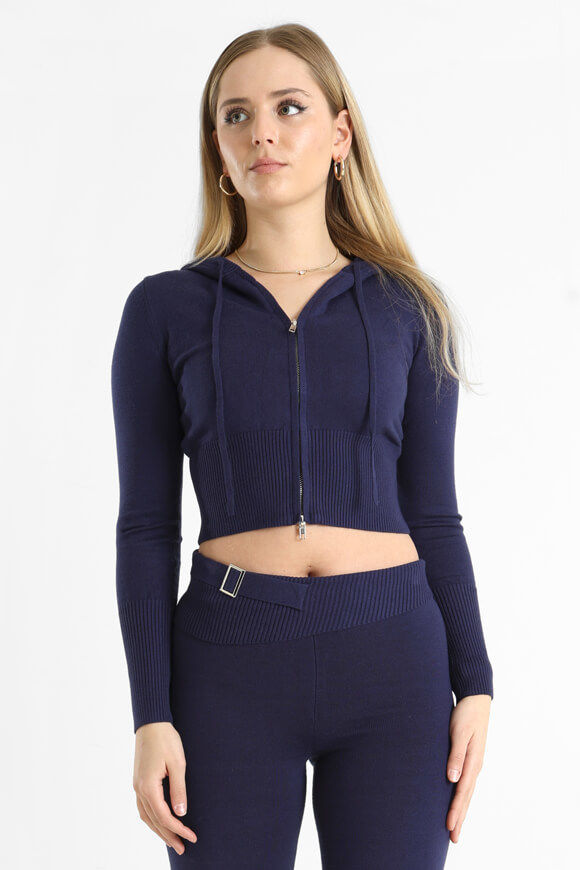 Missue Crop Strickjacke | Marineblau | Damen  | L von Missue