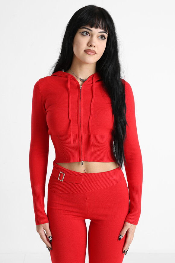 Missue Crop Strickjacke | Rot | Damen | S Missue Crop Strickjacke | Rot | Damen | S von Missue