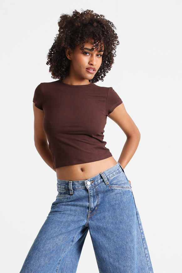 Missue Crop T-Shirt | Braun | Damen  | L von Missue