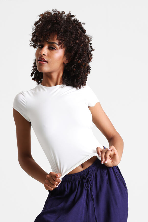 Missue Crop T-Shirt | Ecru | Damen  | L von Missue