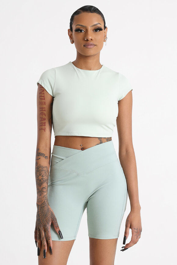 Missue Crop T-Shirt | Hellgrün | Damen  | XS von Missue