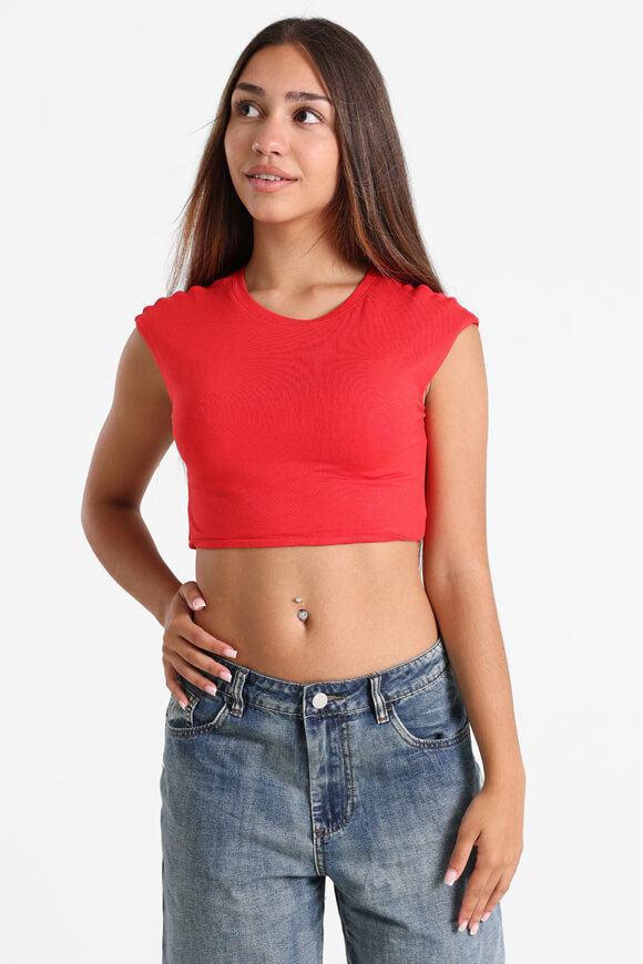 Missue Crop T-Shirt | Rot | Damen  | L von Missue