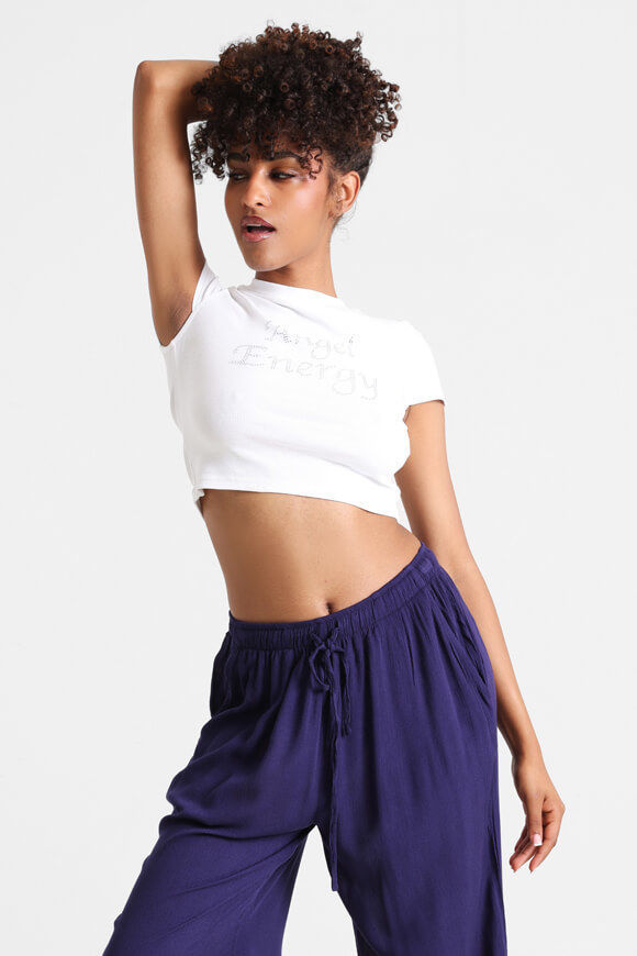 Missue Crop T-Shirt | Weiss | Damen  | L von Missue