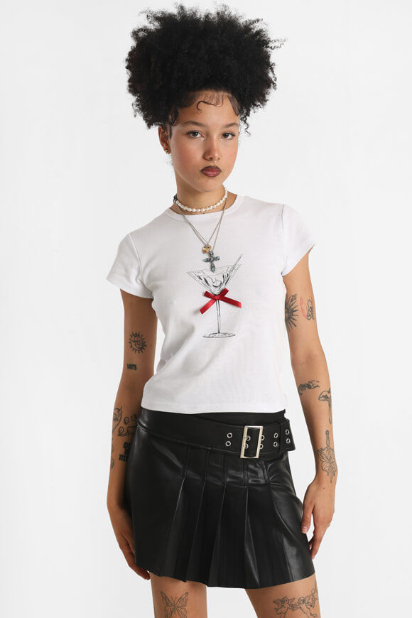 Missue Crop T-Shirt | Weiss | Damen  | L von Missue