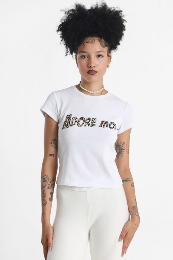 Missue Crop T-Shirt | Weiss | Damen  | L von Missue