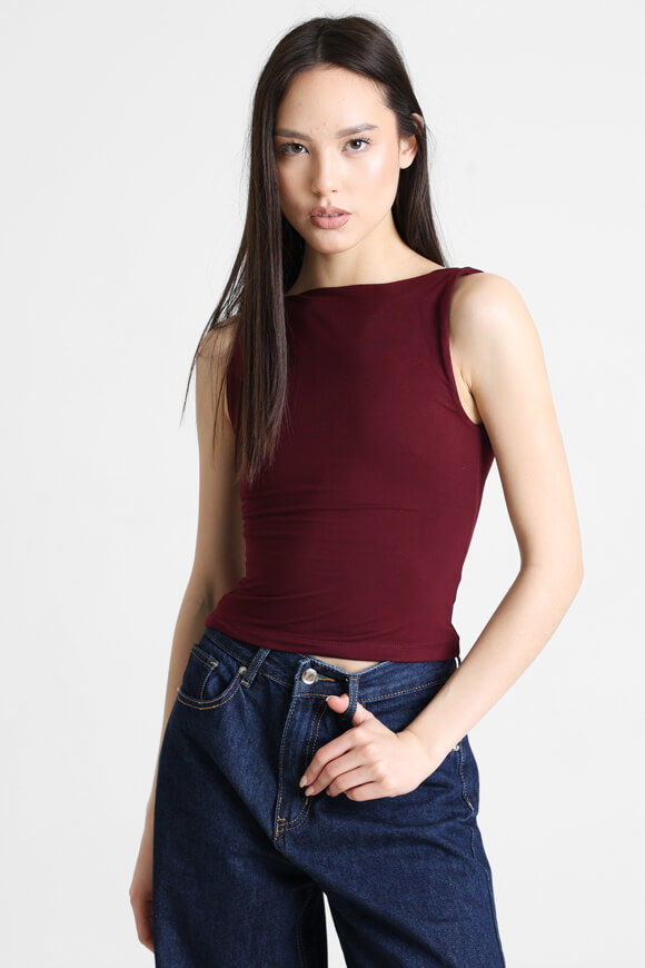 Missue Crop Top | Bordeaux | Damen  | M von Missue