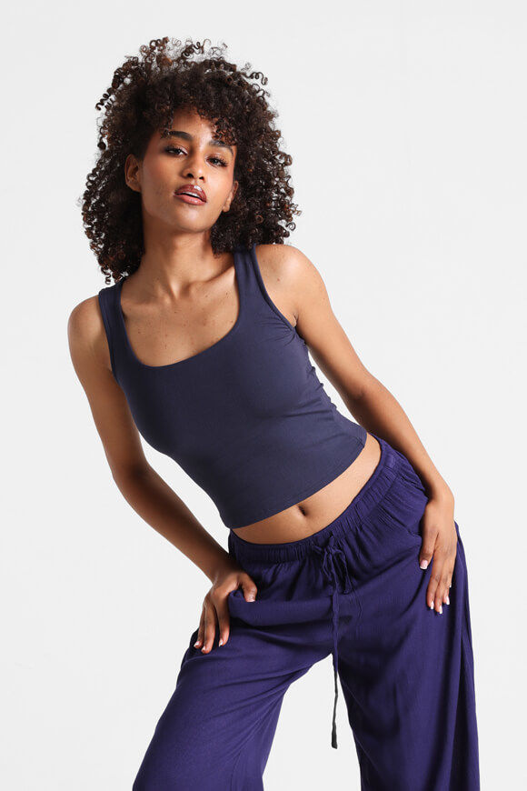 Missue Crop Top | Navy | Damen  | L von Missue