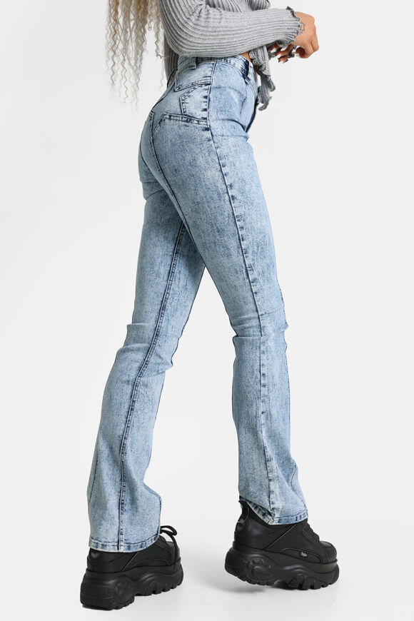 Missue Flare Jeans | Acid Wash Blue | Damen  | 32 von Missue