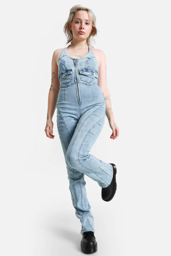 Missue Langer Jeans Overall | Blue | Damen  | M von Missue