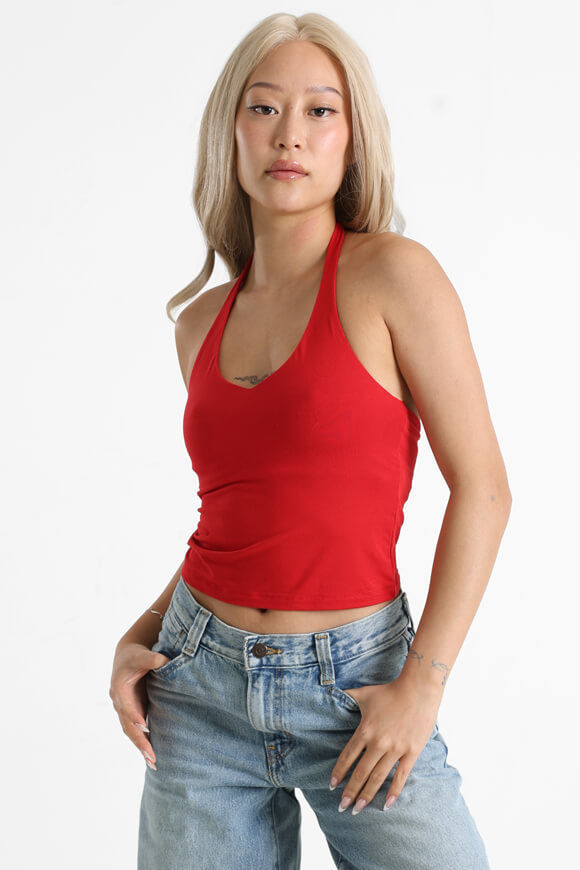 Missue Neckholder Crop Top | Rot | Damen  | L von Missue