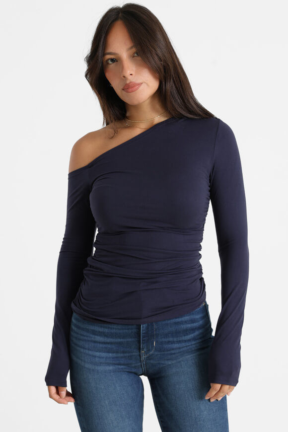 Missue One Shoulder Langarmshirt | Navy | Damen  | M von Missue