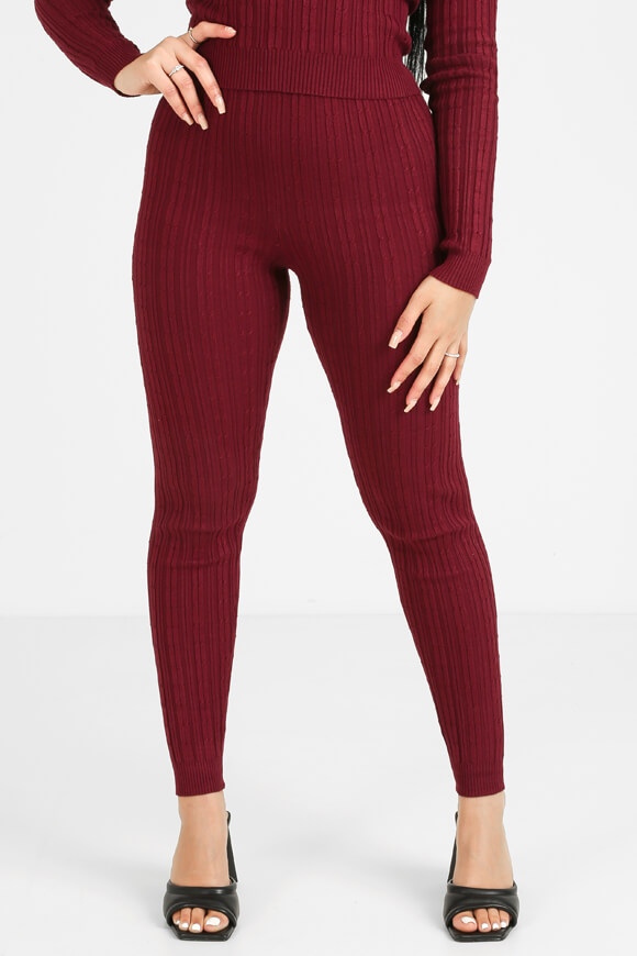 Missue Strickleggings | Bordeaux | Damen  | XXS von Missue