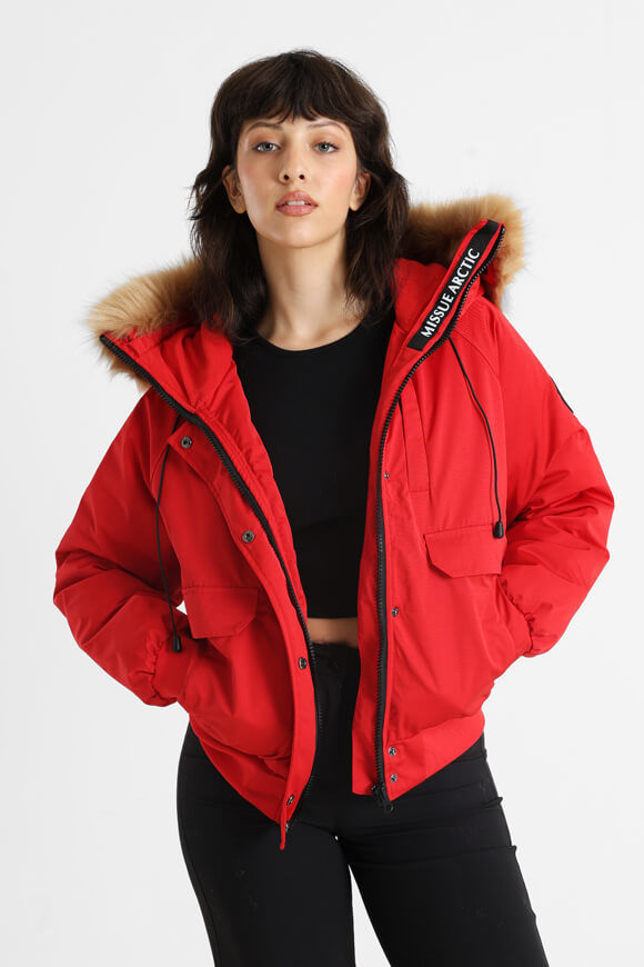 Missue Wattierte Bomberjacke | Rot | Damen  | L von Missue