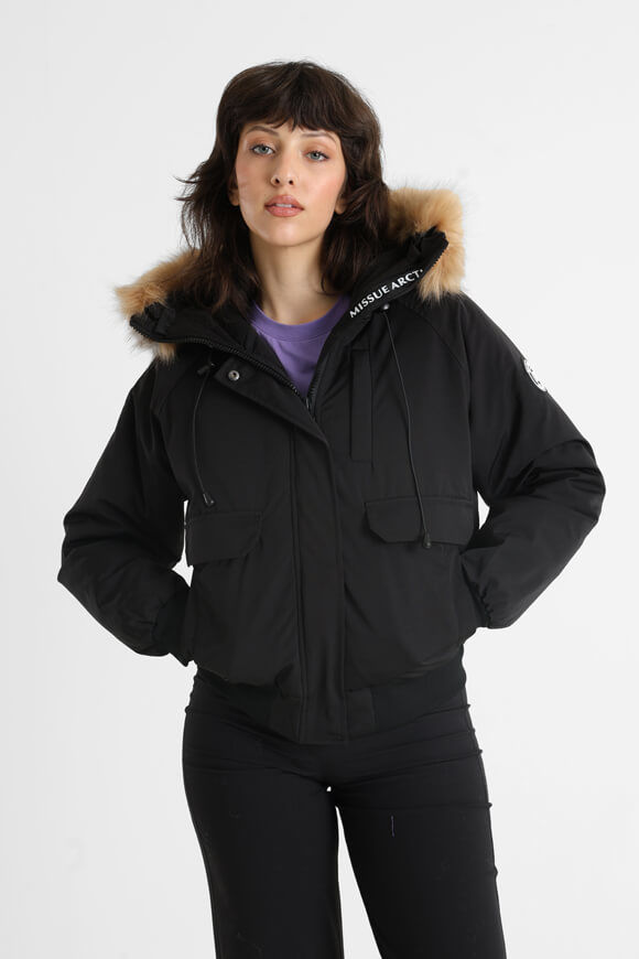 Missue Wattierte Bomberjacke | Schwarz | Damen  | L von Missue